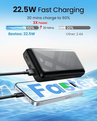Power Bank 50000mAh 22.5W Fast Charging Portable Charger, USB C Quick Charge with 3 Outputs & 2 Inputs, LED Display, Huge Capacity External Cell Phone Battery Pack for iPhone, Samsung, iPad - Image 3