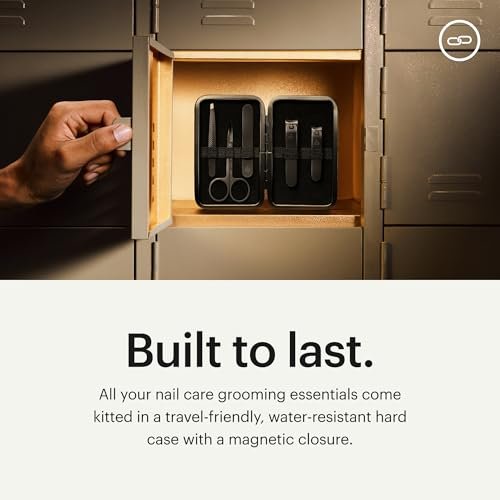 MANSCAPED® Shears 3.0, 5-Piece Precision Men’s Nail Grooming Travel Kit, Stainless Steel Manicure Set with Fingernail & Toenail Clippers, Nail File, Slant Tip Tweezers, Cuticle Scissors, Travel Case - Image 6