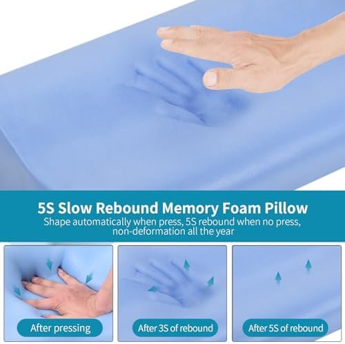 Memory Foam Pillows Neck Pillow Bed Pillow for Sleeping Ergonomic Cervical Pillow Orthopedic Contour Pillow for Side Back Stomach Sleeper - Image 4