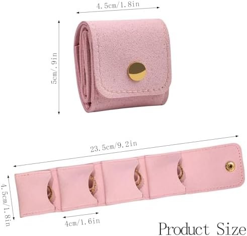 3 Pack Mini Jewelry Organizer, Travel Jewelry Case, Foldable Multifunctional Travel Jewelrys Pouch for Earrings, Necklaces, Rings, Chain Bracelets, Brooches - Image 3