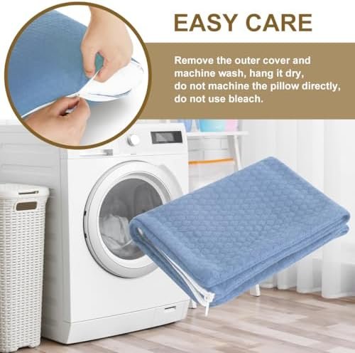 Ivellow Memory Foam Travel Pillow Compressible Camping Pillow for Sleeping Shredded Memory Foam Pillow Compact Firm Supportive Travel Pillow for Adults Kids Outdoor Hiking Essential Gear Blue-M - Image 5