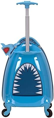 Rockland Jr. Kids' My First Hardside Spinner Luggage,Telescoping Handles, Shark, Carry-On 19-Inch - Image 2