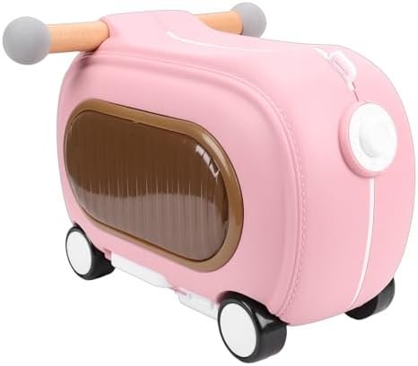 Ride On Luggage Multi Modes Anti Tipping Over 20L Ride On Toddler Rolling Suitcase with Wheels Muisc Lights for Travel (Pink) - Image 2