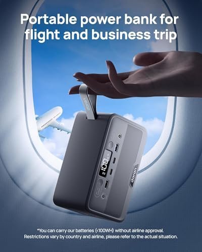 Portable Power Station 28,000mAh LiFePO4 Battery 100W(200W Peak) Solar Power Bank, Portable Charger Small Generator with AC Outlets & PD Fast Charging for Home/Laptop/Camping(Solar Panel Optional) - Image 6