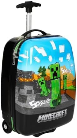 Bioworld Minecraft Cliffside Creepers Youth 18" 2-Wheeled Hardside Luggage - Image 2
