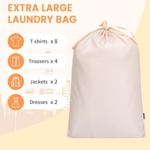 BAGAIL 6 Set Packing Cubes Luggage Packing Organizers for Travel Accessories-Beige - Image 5