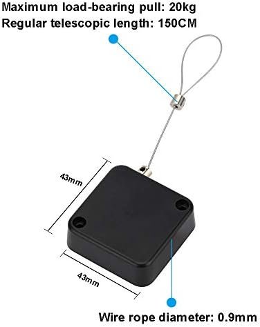 Loradar Retractable Cable Lock with Cable Tether Safety Strap, Wire Rope Safety Lock for Earphone and All Kinds of Exhibits Such As Glasses, Shoes, Key Box, Jewelry, Watches-2 Pack - Image 5