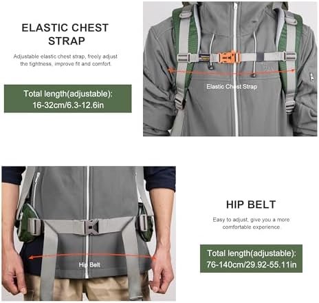 MOUNTAINTOP 70L Internal Frame Backpack Camping Backpacking Hiking Backpack for Men Women with Rain Cover - Image 8