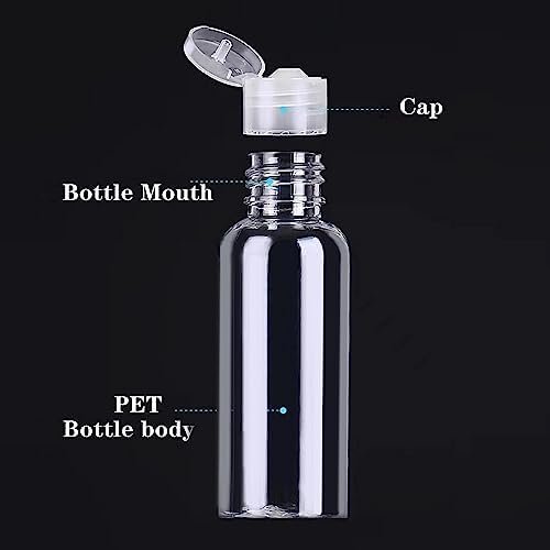 5 Pack 3.4oz Empty Plastic Travel Bottles for Toiletries TSA Approved Leak Proof Squeezable Travel Size Containers Travel Essentials Accessories, clear - Image 2