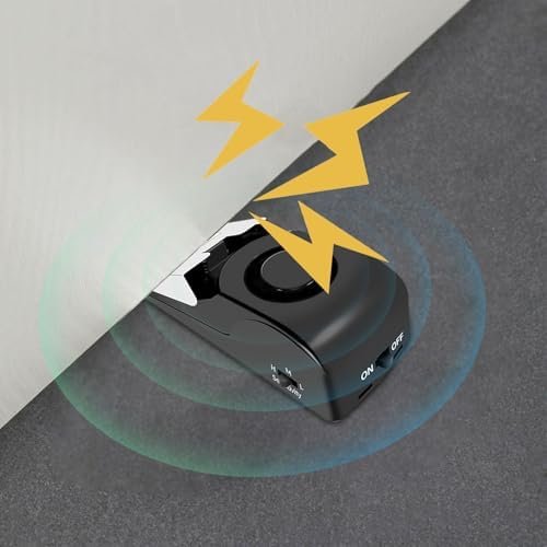 Door Stop Security Alarm - 120d B Audible Siren Portable Door Stopper Wedge, 2-in-1 Travel Safety Device for Hotel Room & Home Apartment | Anti-Intrusion Bottom Stop for Added Protection and Peace of - Image 3