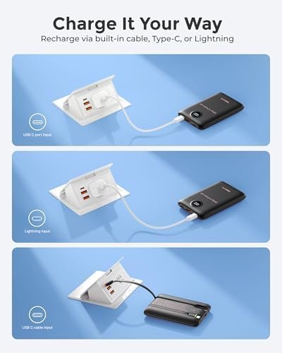 VEEKTOMX Portable Charger Built-in Cables, Power Bank for iPhone, Fast Charge USB C Battery Pack Travel Essentials Phone Charger Compatible with iPhone 17/16/15/14, Samsung S25/24 - Image 7