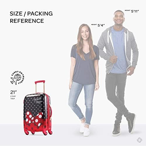 American Tourister Disney Hardside Luggage With Spinner Wheels, Minnie Mouse Red Bow, Carry-On 21-Inch - Image 2