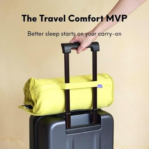 Cushion Lab Travel Deep Sleep Pillow – Compact Memory Foam Neck Pillow for Sleeping, Portable Pillow for Hotels, Camping, Side & Back Sleepers, On-The-Go – Spark - Image 8