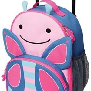 Skip Hop Kids Luggage with Wheels, Zoo, Butterfly