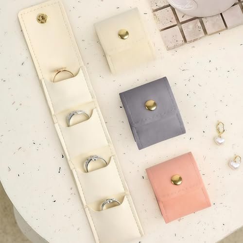 3 Pcs Mini Travel Jewelry Bag, Jewelry Organizer, Mini Pouch, Foldable Multifunctional Travel Jewelrys Pouch With Buckle - Image 7