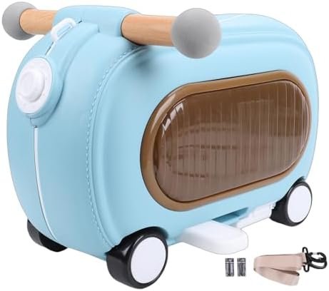 Ride On Luggage Multi Modes Anti Tipping Over 20L Ride On Toddler Rolling Suitcase with Wheels Muisc Lights for Travel (Blue) - Image 5