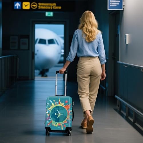 WUJIAONIAO Travel Luggage Cover Baggage Suitcase Cover Protector Skins 18-32 Inch (A15 Go Travel, S (for 18-20 inch luggage)) - Image 7