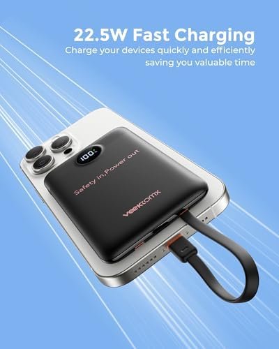 VEEKTOMX Portable Charger Built-in Cables, Power Bank for iPhone, Fast Charge USB C Battery Pack Travel Essentials Phone Charger Compatible with iPhone 17/16/15/14, Samsung S25/24 - Image 4