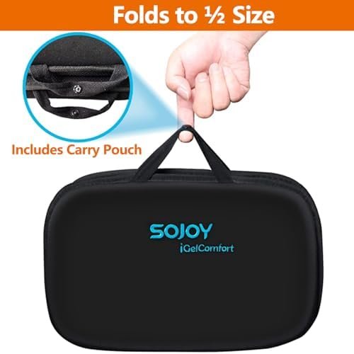 Sojoy iGelComfort 3 in 1 Foldable Gel Seat Cushion Featured with Memory Foam (A Must-Have Travel Cushion! Smart, Easy Travel Cushion) (Size: 18.5“ x 15" x 2") - Image 7
