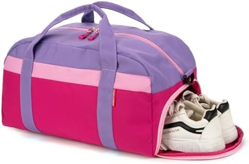 HawLander Kids Duffle Bag for Boys or Girls, Fit School Practice, or Overnight Travel (Rose Purple) - Image 5
