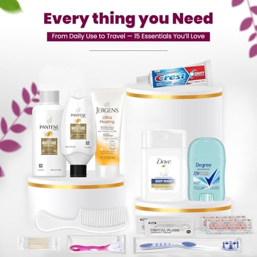 Trektote Toiletry Kit For Women, Featuring Top Brand Toiletries for Whole Body, TSA Compliant Travel Essentials with Shampoo, Conditioner, Lotion, Toiletry Bag & More, 15 Piece Set - Image 3