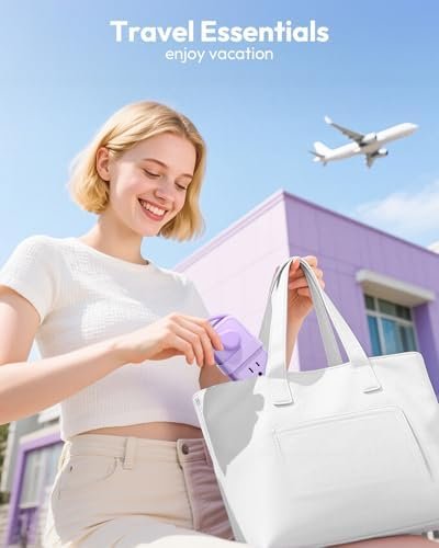 NTONPOWER Purple Travel Power Strip,Travel Essentials 4 Outlets 3 USB(1 C) with 4FT Wrapped Extension Cord Flat Plug, Cruise Essentials 2026 for Hotel Travel Cruise Essentials - Image 5