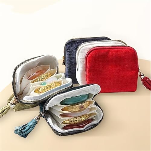 Midnight Travel Jewelry Case, Jewelry Zippered Pocket Case Travel Jewelry Bag Portable Organizer, Multi-Layer Storage With Zipper & Tassel For Earring Necklace Ring Bracelet For Girls Trip - Image 2
