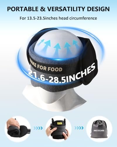 Travel Pillows for Airplanes, Plane Pillow with Eye Mask for Long Flights Sleeping, 360° Support Airplane Head Strap Compact Flight Essentials for Travel Sleep Neck Upright, Stop Bobblehead (Grey) - Image 4