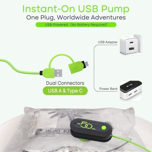 Vacuum Bags for Travel with USB Electric Pump, 15 Pack Carry-on Size Compression Packing for Luggage and Suitcase, Space Saver Bags for Clothes and Clothing Travel - Image 2