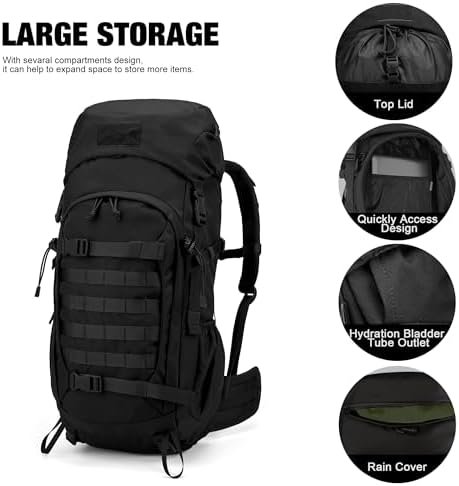 Mardingtop 50L Hiking Backpack,Backpacking Backpack with Rain Cover for Hiking,Backpacking,Rucking,Camping,Survival - Image 5