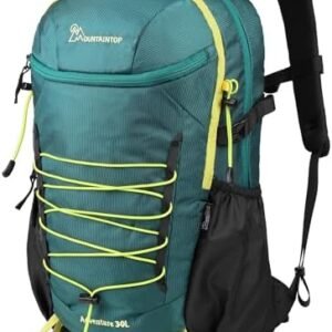 MOUNTAINTOP Hiking Backpack,30L Camping Backpack, Men Women Hiking Daypack Lightweight Travel Backpack for Climbing(Deep Green)