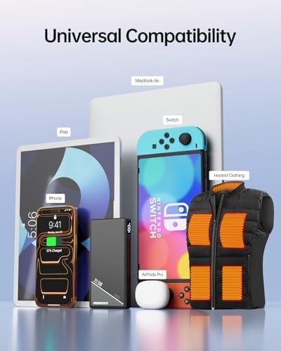 GENSROCK 2 Pack Portable Charger Power Bank 10000mAh, PD 22.5W Fast Charging Power Bank,LED Display Battery Pack for iPhone17/16/15/14/13 Series, Samsung, Google, Pixel, LG, iPad - Image 7