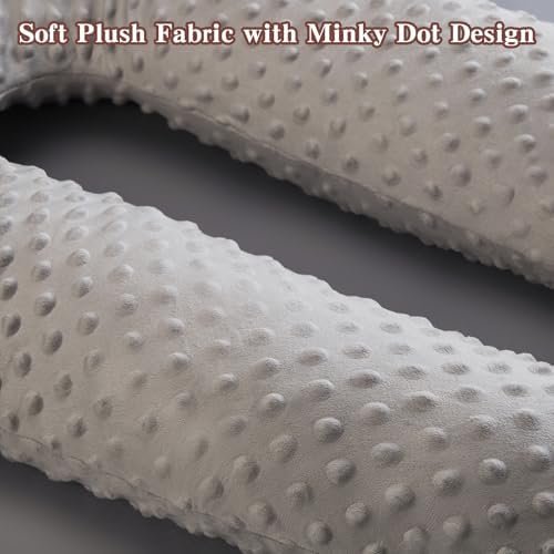 Travel Pillow for Kids Adult in Car - Pillow for Car Sleeping Ultra Large U Shaped with Removable Soft Cover Support Fix Neck and Body Sitting/Sleeping on The Trip (Grey) - Image 3