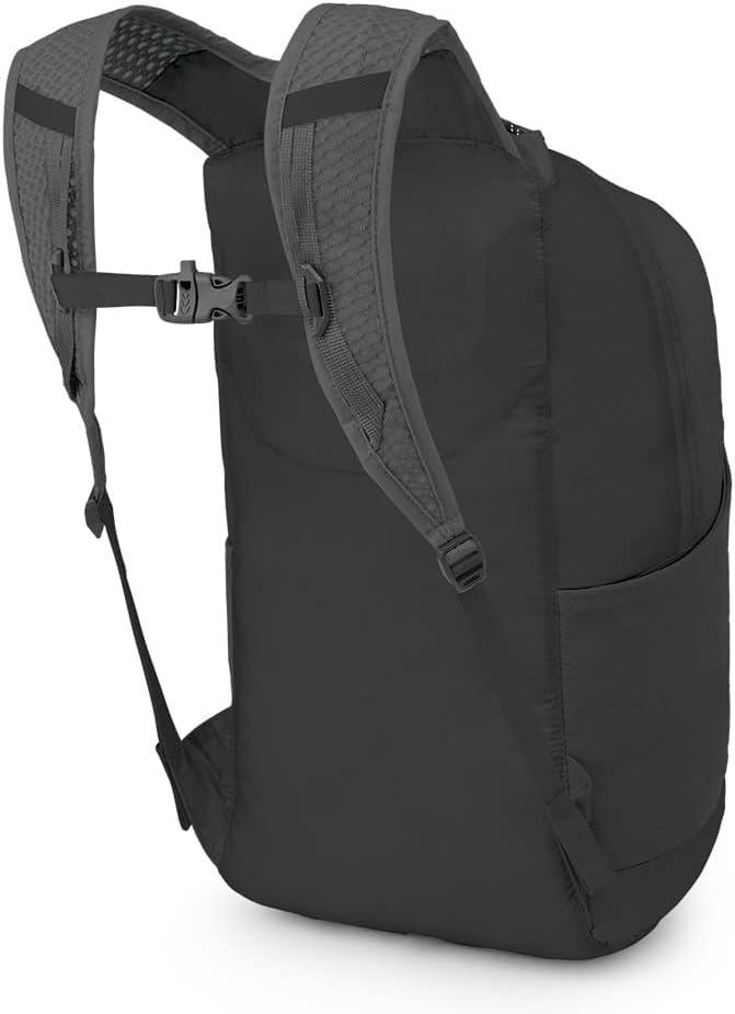 Osprey Ultralight Collapsible Stuff Pack - Lightweight, Packable Travel Backpack — Extra Bag For Travel and Every Day — 18 L Capacity Daypack to Expand Luggage, Black - Image 5