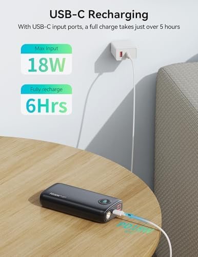 Portable Charger, 30000mAh Power Bank 30W USB C Fast Charging, Travel Essentials Battery Pack with 3W Flashlight & LED Display, External Battery for iPhone 17/16/15, Galaxy S25, LG, Tablets, Black - Image 5