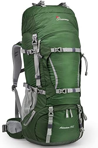 MOUNTAINTOP 70L Internal Frame Backpack Camping Backpacking Hiking Backpack for Men Women with Rain Cover