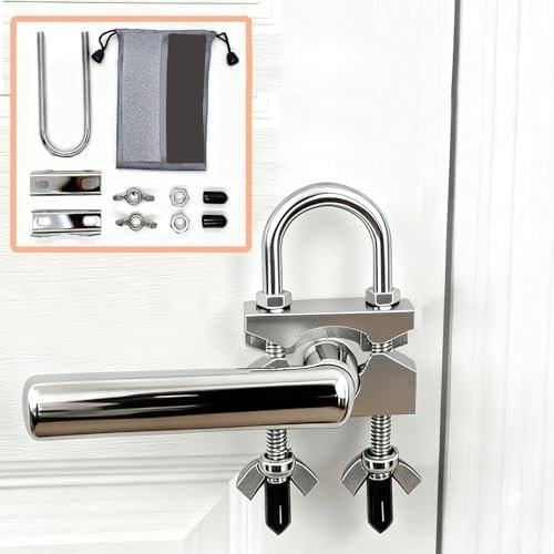 Portable Door Lock for Travel, Heavy Duty Security Lock for Outward Opening Doors, Adjustable Stainless Steel Safety Device for Hotel Room/Home/Apartmen - Image 6