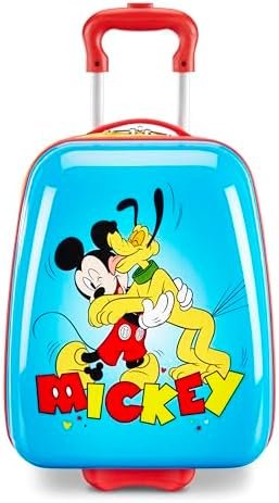 American Tourister Disney Mickey Mouse Kids Carry-On Luggage, Hardside With Single Spinner Wheels