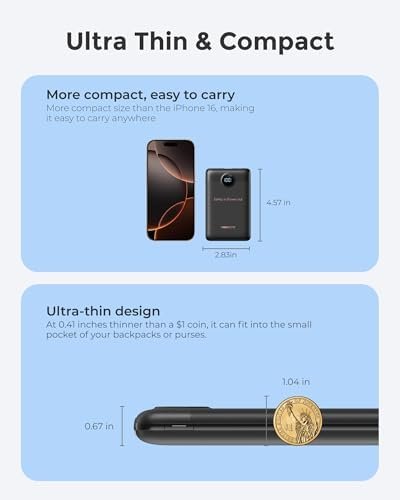 VEEKTOMX Portable Charger Built-in Cables, Power Bank for iPhone, Fast Charge USB C Battery Pack Travel Essentials Phone Charger Compatible with iPhone 17/16/15/14, Samsung S25/24 - Image 2