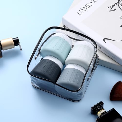 Gemice 4 OZ/120ML Travel Size Containers for Toiletries, Leak-Proof Silicone Slime Jars with Lids, BPA Free Small Round Cosmetic Slime Container for Lotion, Cream, Ointments, Travel Storage (4 Pack) - Image 6