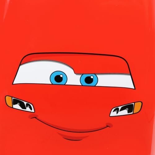 Bioworld Cars Lightning McQueen Big Face 16.5" Youth Two-Wheel Carry On Luggage - Image 4