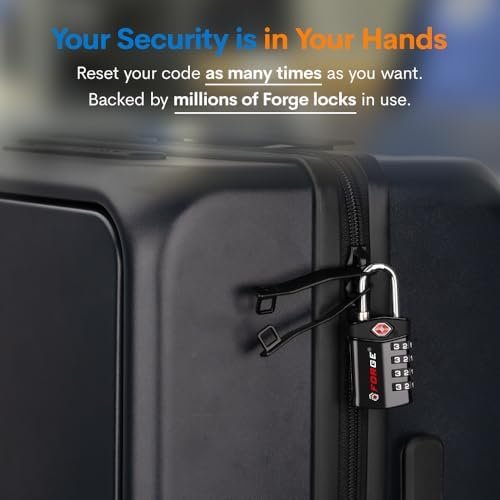 Forge Travel Lock,TSA Approved Luggage Locks for Air Travel, Gym Lockers, School Lockers, Pelican Cases, Gun Case, Easy Read Dials, Durable Alloy Body - Image 4
