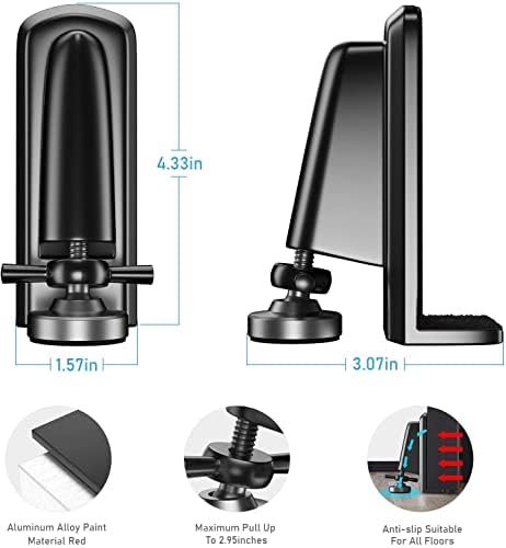 Door Jammer Door Stopper, Portable Door Security Lock for Travel/Apartment/Safety Self Defense/Personal Protection, Aluminum Alloy Anti-Slip Door Lockdown Security Device (Red) - Image 4