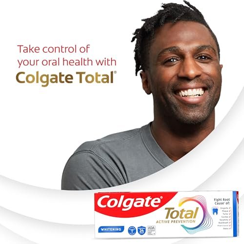 Colgate Total Active Prevention Travel Toothpaste, Whitening Toothpaste with Fluoride, Antibacterial, Mint, Clinically Proven Gum Health, Travel Size 1.4 oz - Image 11