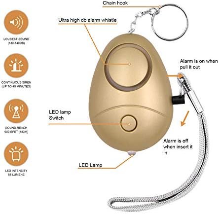 KOSIN Safe Sound Personal Alarm, 6 Pack 140DB Personal Security Alarm Keychain with LED Lights, Emergency Safety Alarm for Women, Men, Children, Elderly1 - Image 3