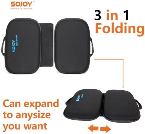 Sojoy iGelComfort 3 in 1 Foldable Gel Seat Cushion Featured with Memory Foam (A Must-Have Travel Cushion! Smart, Easy Travel Cushion) (Size: 18.5“ x 15" x 2") - Image 3