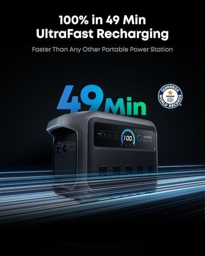 Anker SOLIX C1000 Gen 2 Portable Power Station, 2,000W (Peak 3,000W) Solar Generator, Full Charge in 49 Min, 1,024Wh LiFePO4 Battery for Home Backup, Power Outages, and Camping (Optional Solar Panel) - Image 2