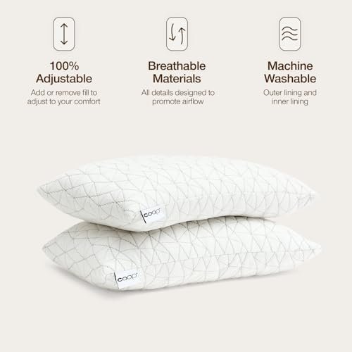 Coop Home Goods Original Toddler Adjustable Pillow, Soft, Breathable, 19" x 13" Washable Mini Bed Pillow for Kids with Premium Memory Foam and Zippered Cover, CertiPUR-US/GREENGUARD Gold - Image 5