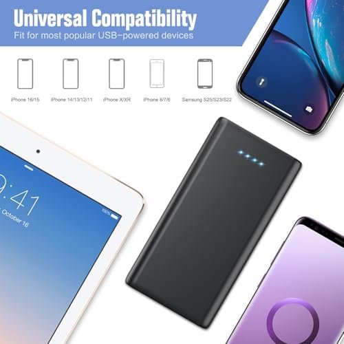 Portable Charger Power Bank 25800mAh,5V/3A Fast Charging Portable Phone Charger,3 USB Ports External Battery Pack Backup Travel Camping Essential for iPhone 17/16/15/14,Samsung Galaxy Android iPad etc - Image 2