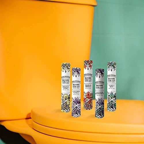 Poo-Pourri Before-You-Go Toilet Spray, Travel Essentials, .34 Fl Oz, In A Pinch Variety 5 Pack, Each Up to 20 Uses, On-The-Go Bathroom Odor Deodorizer with Essential Oils, TSA Approved Size, 5 Scents - Image 6